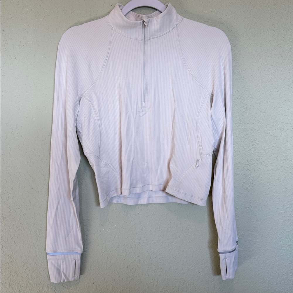 Lululemon Rulu Run Ribbed Cropped Half-Zip